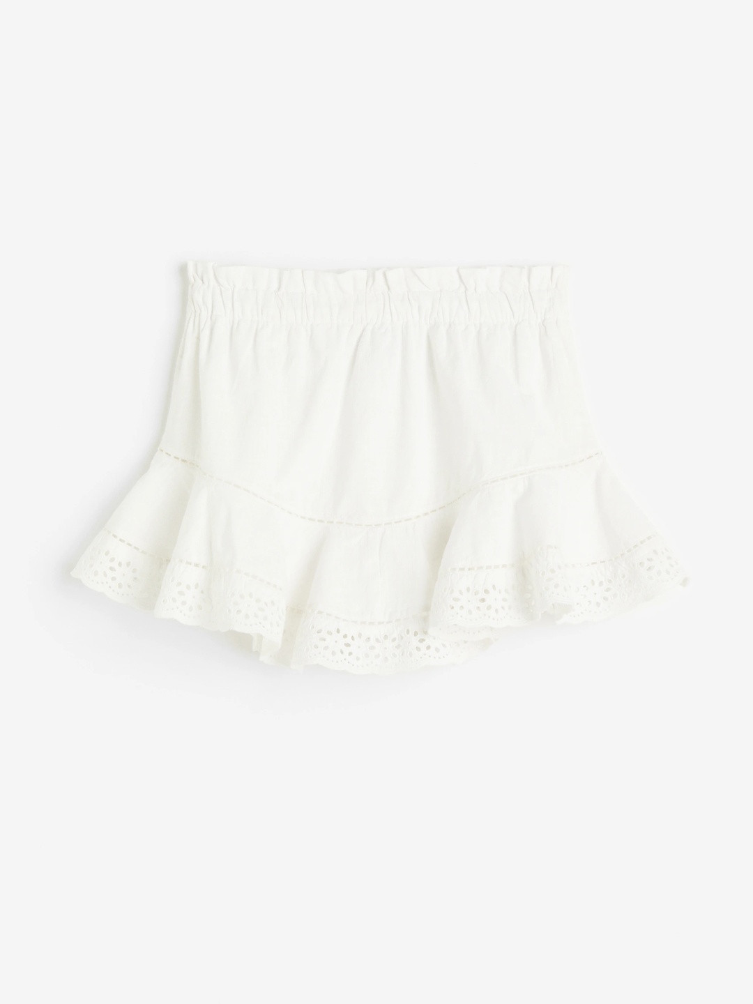 H&M Pure Cotton Broderie Anglaise Paper Bag Skirt