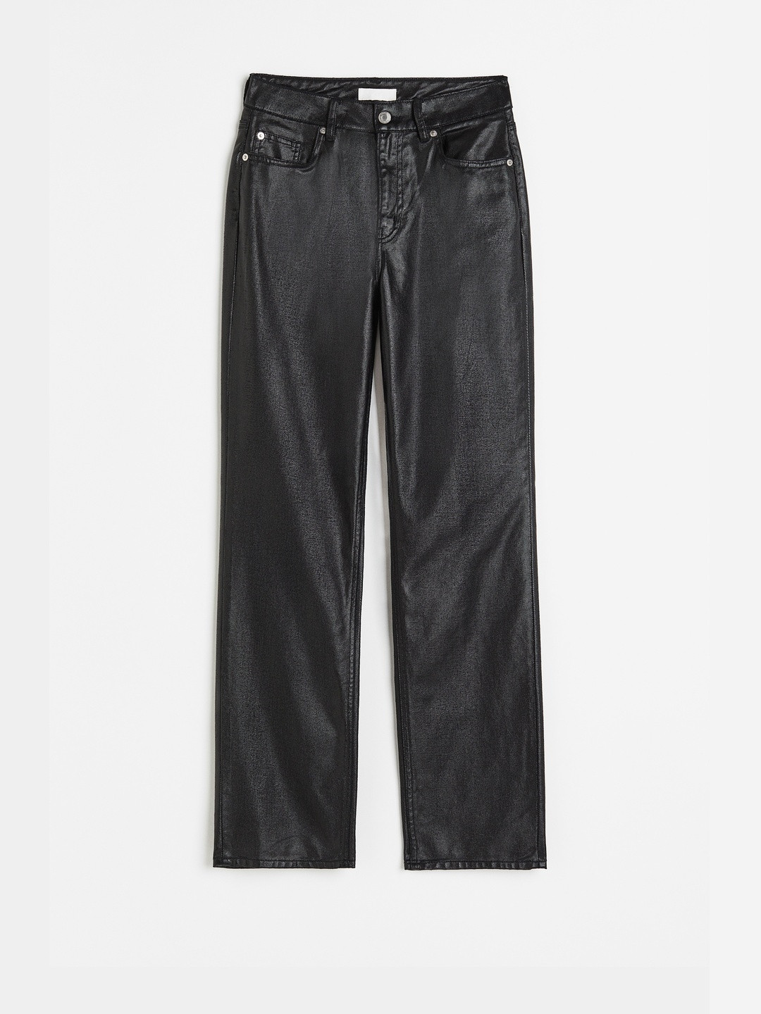 H&M Women Pure Cotton Coated Straight High Jeans