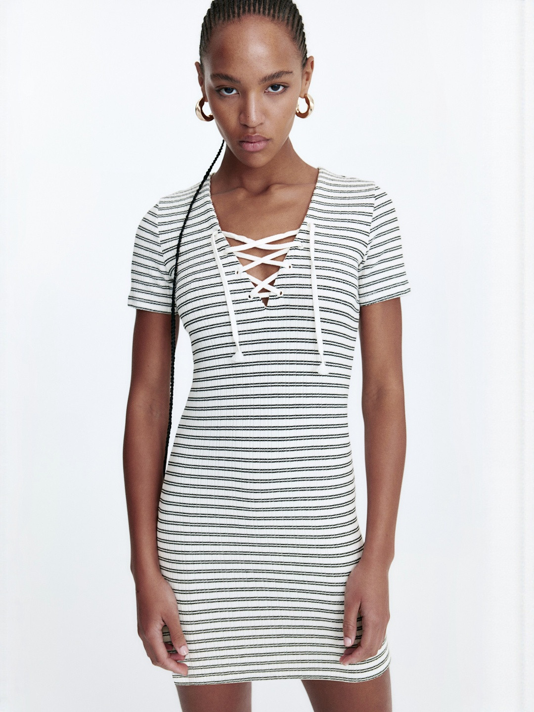 H&M Lacing-Detail Bodycon Dress