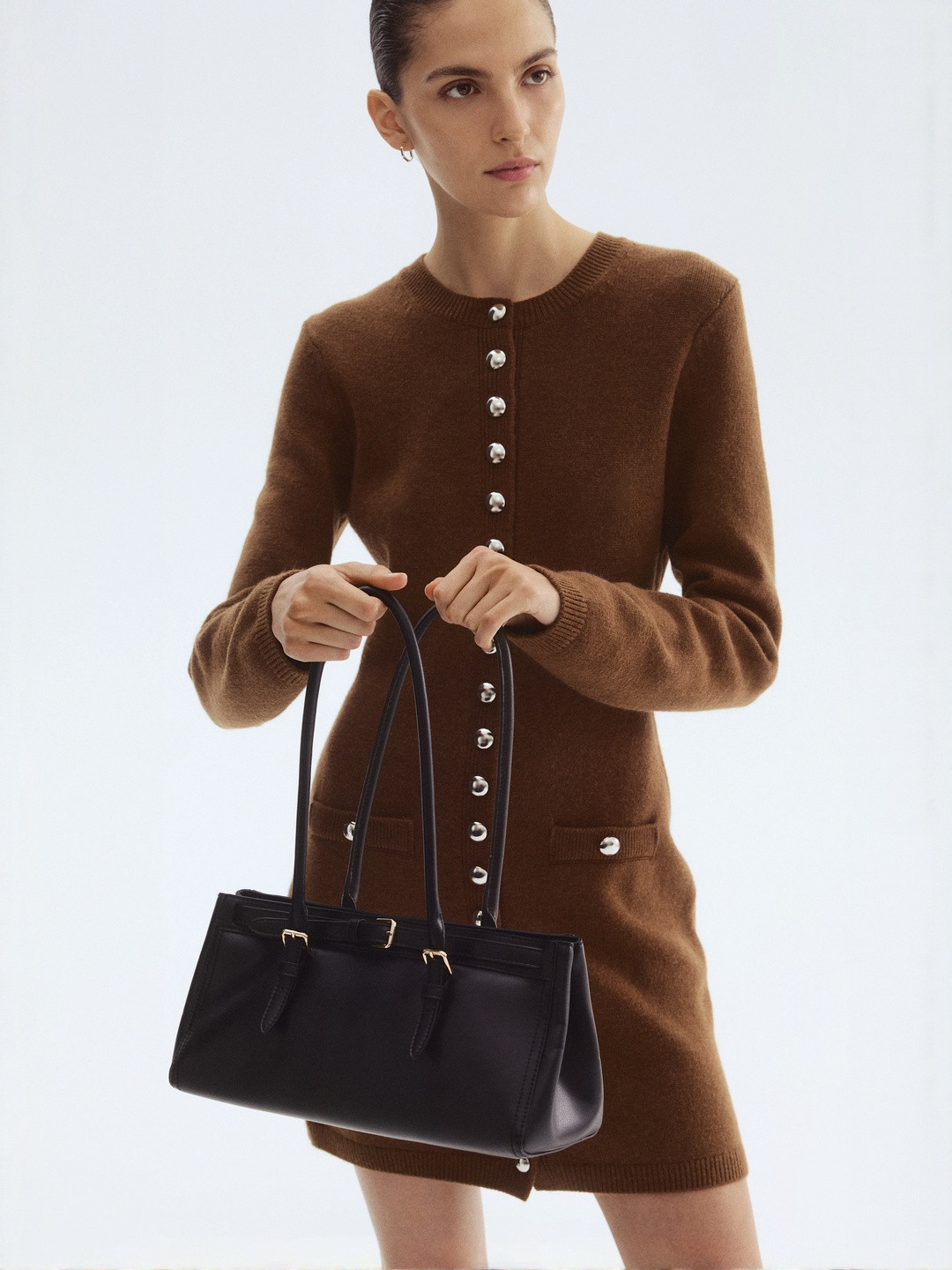 H&M Knitted Button-Front Dress