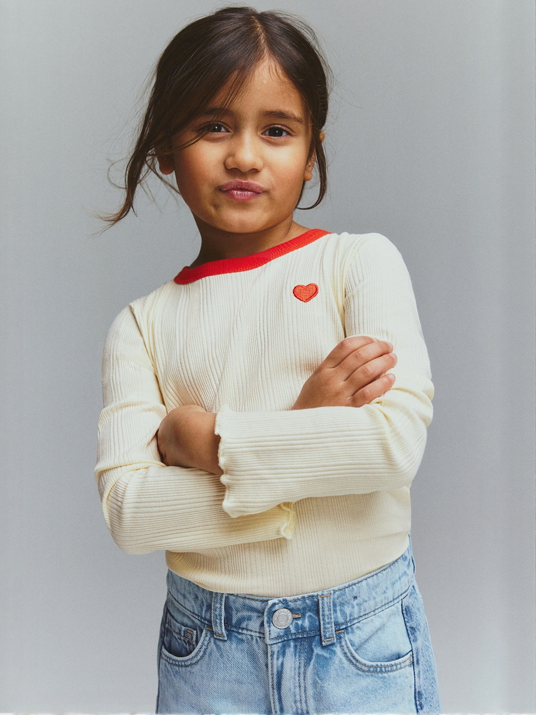 H&M Embroidery-Detail Jersey Top