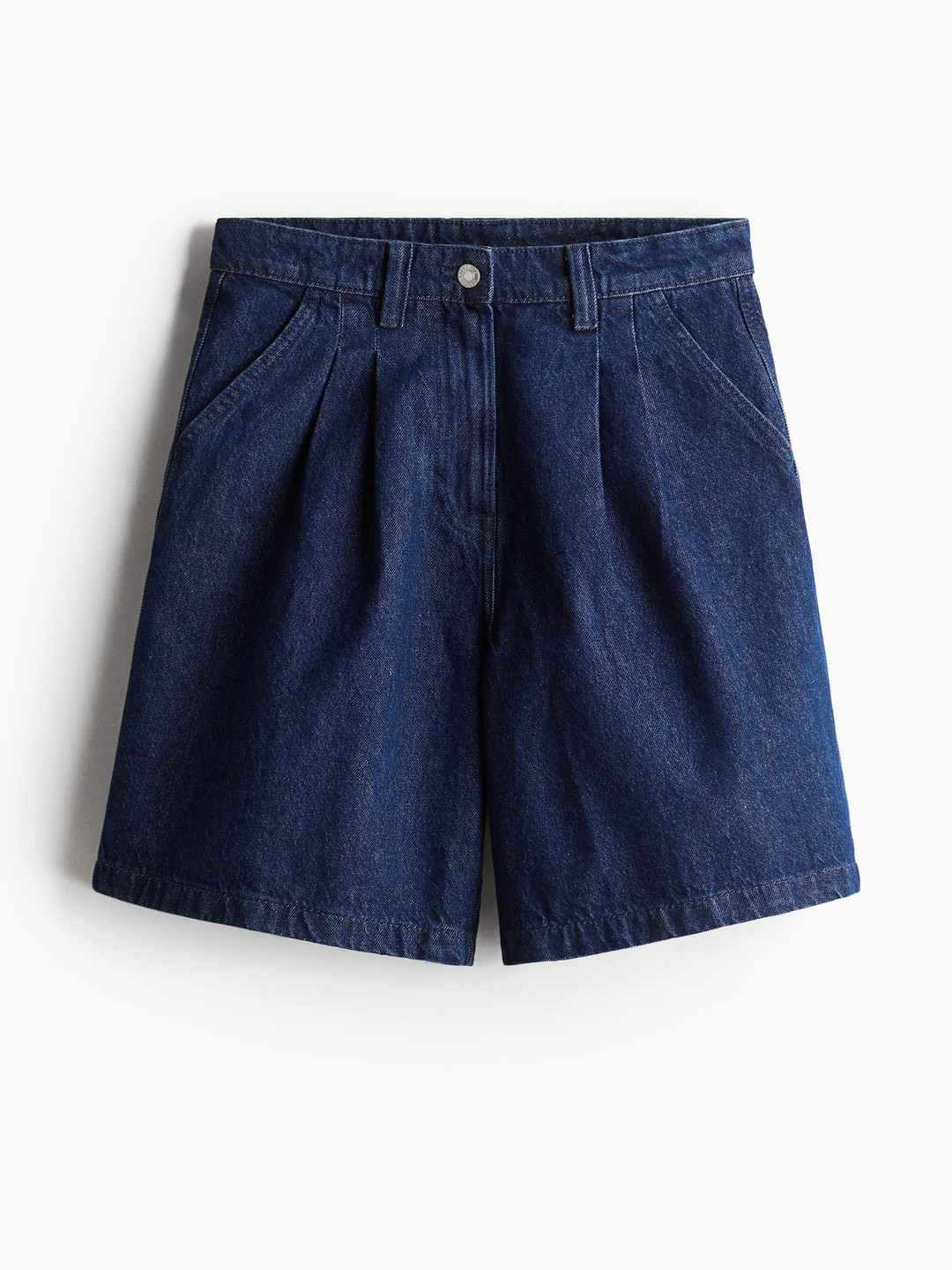 H&M Pleated Denim Shorts