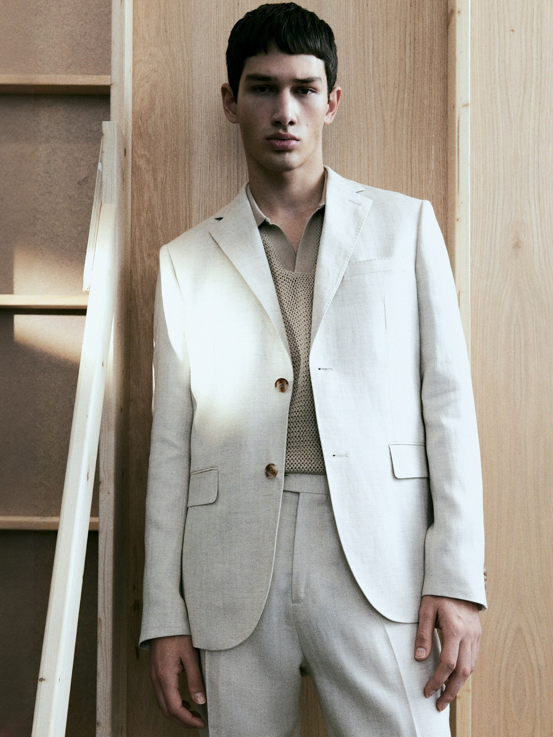 H&M Regular Fit Linen-Blend Jacket