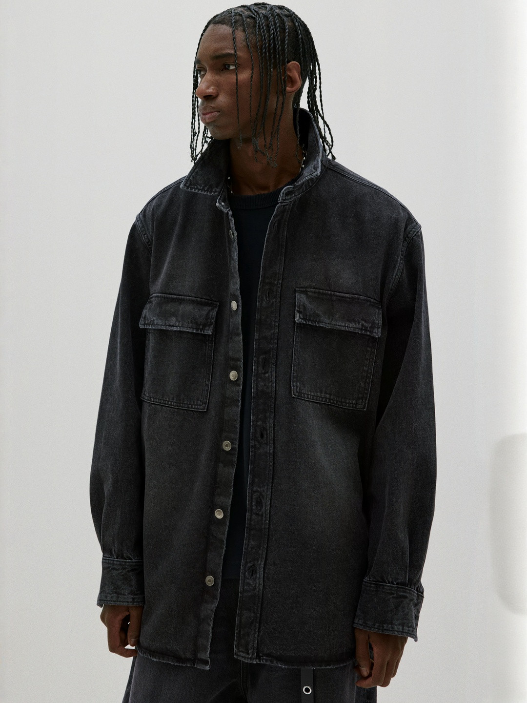 H&M Oversized Fit Denim Shirt