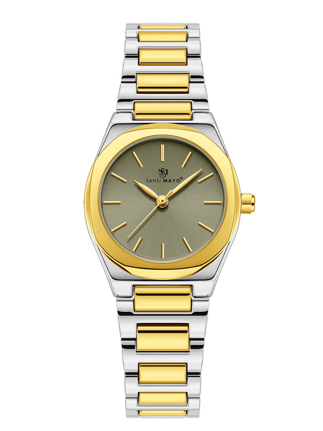 SANSIMAYO Angel Women Dial & Stainless Steel Straps Analogue Watch SM-L-224-TTSG-G-GR