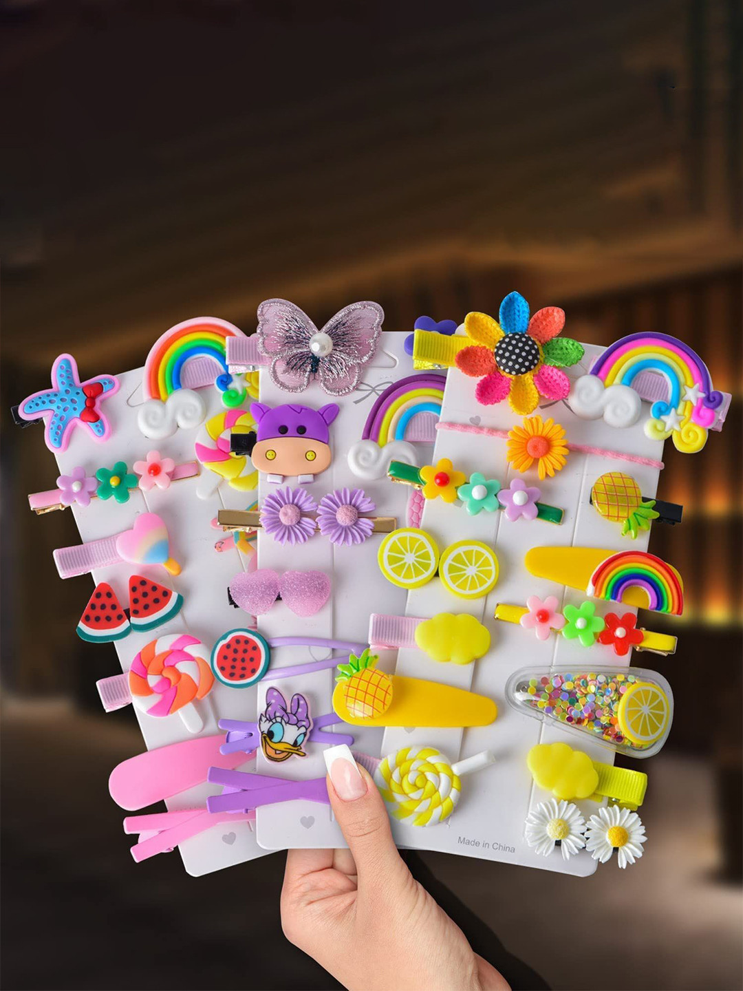 SAMYAK Girls Hair Pins with Clear Bag Tic Tac Hair Clip