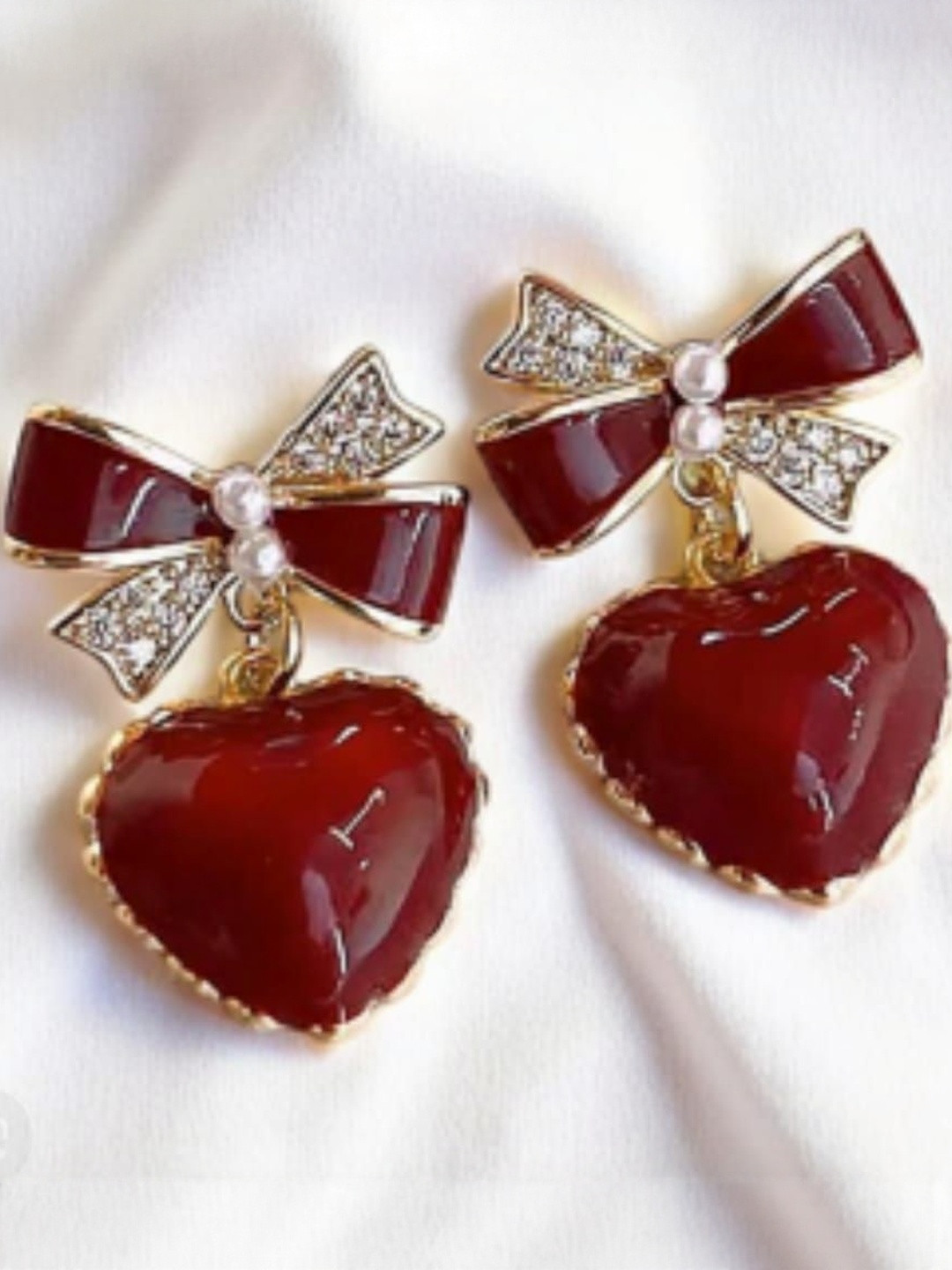 Klean & Care Heart Shaped Drop Earrings