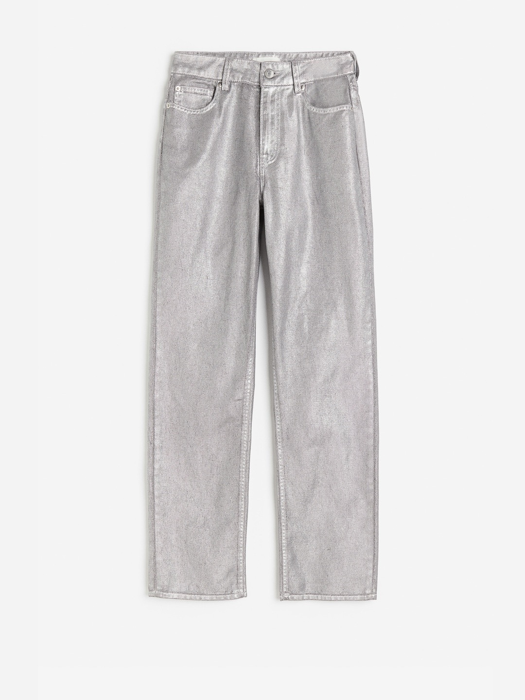 H&M Women Pure Cotton Coated Straight High Jeans