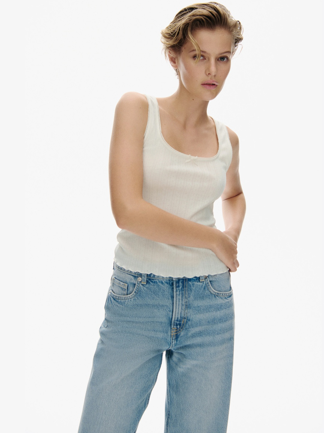 H&M Women Round Neck Vest Top