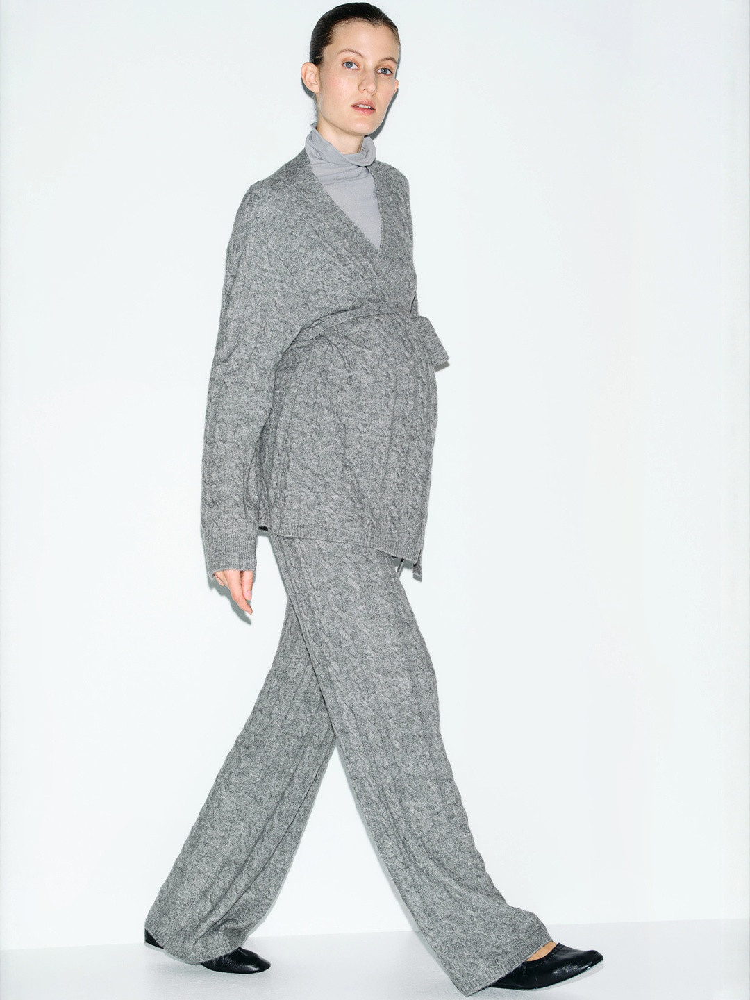 H&M MAMA Before & After Cable-Knit Cardigan