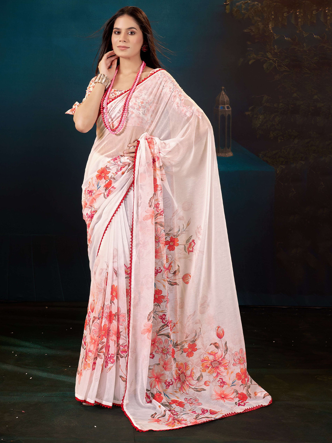 Garden Vareli Floral Printed Saree