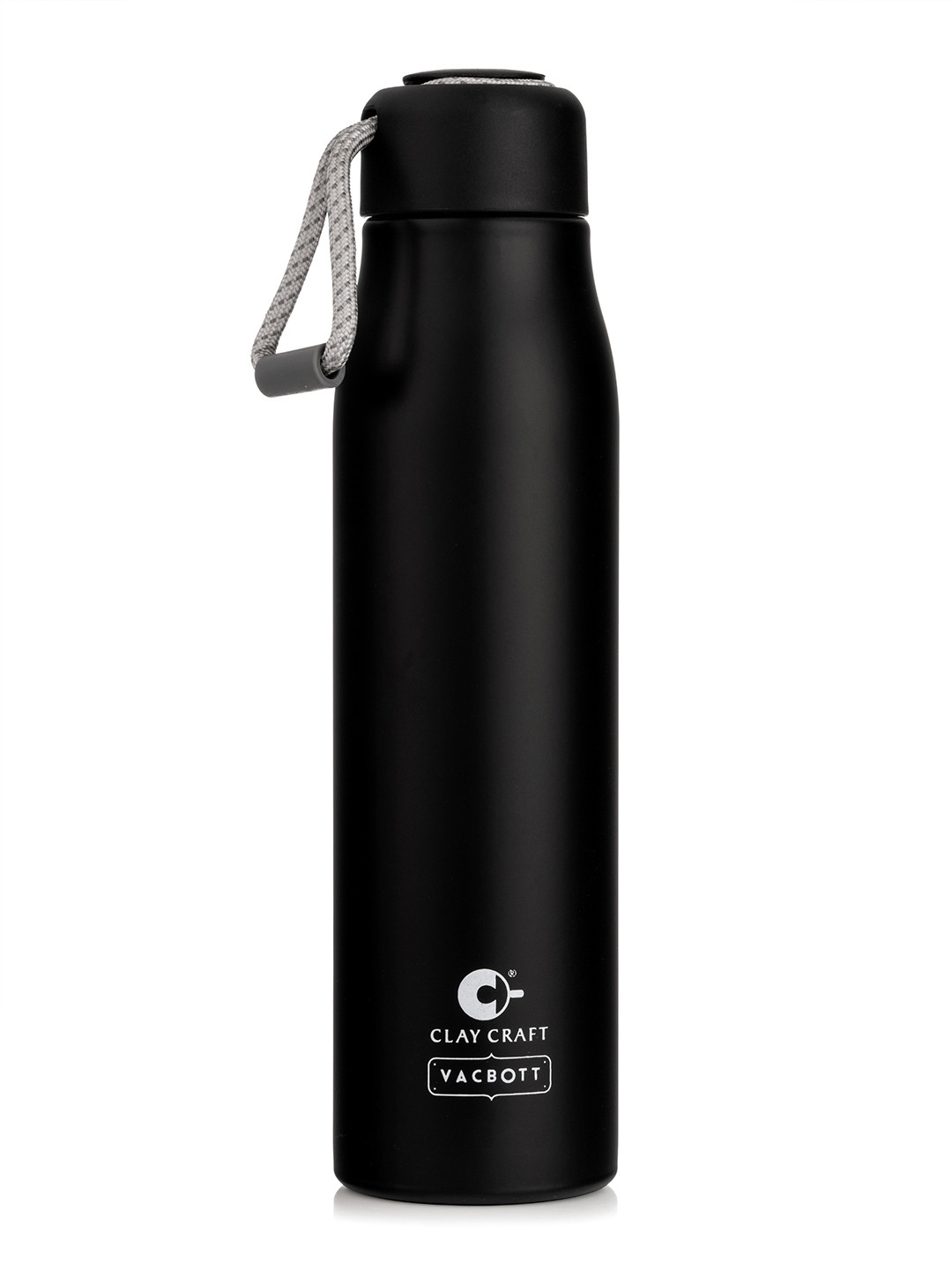 Clay Craft Vacbott Bis Certified Black Double Wall Vacuum Insulated Water Bottle 600 ml