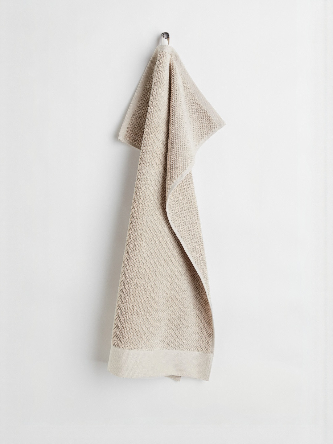 H&M Beige Cotton Terry Hand Towel