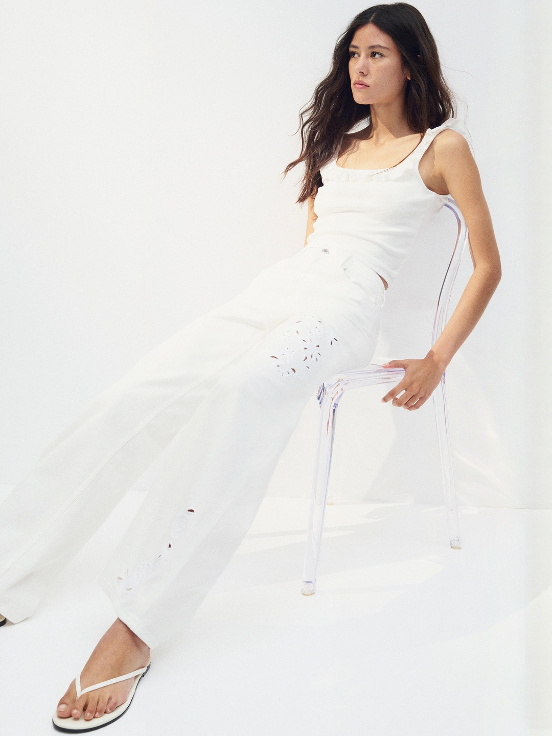 H&M Broderie Anglaise Trousers