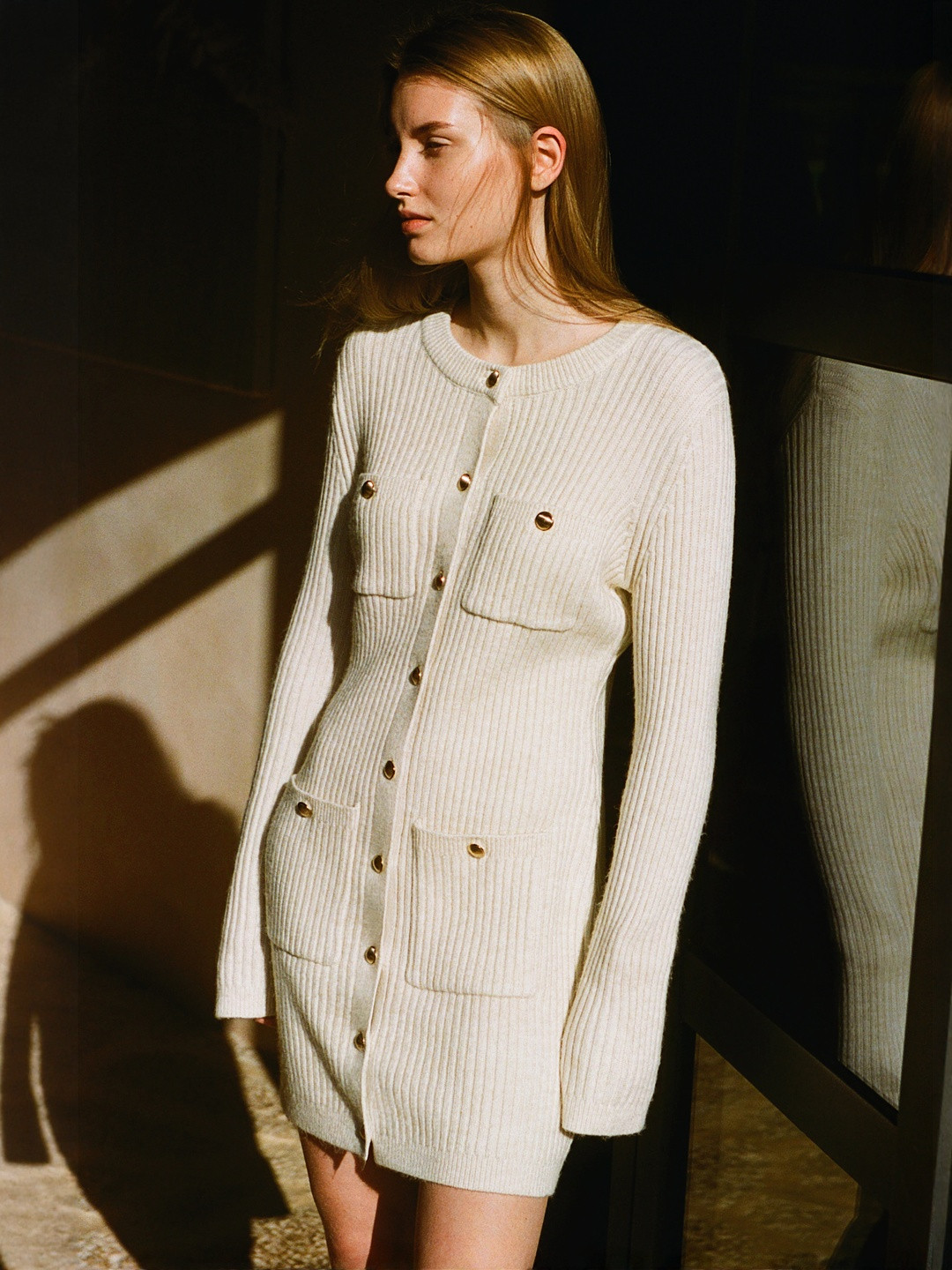 H&M Pocket-Front Knitted Dress