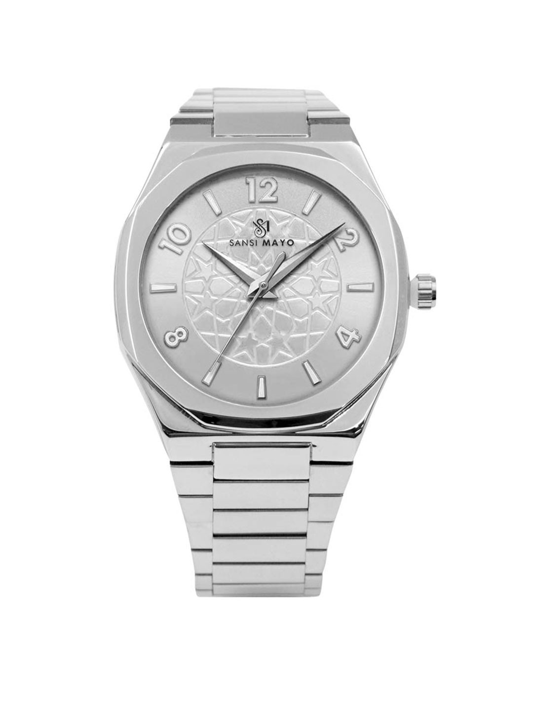 SANSIMAYO Men Marco Series Dial & Bracelet Style Straps Analogue Watch SM-M-27-S-S-GR