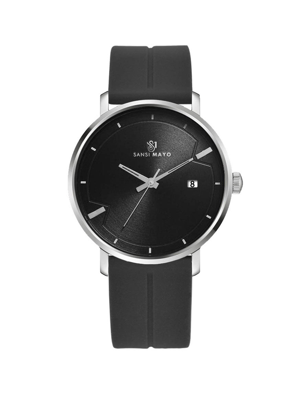 SANSIMAYO Uicto Men Dial & Bracelet Style Straps Analogue Watch SM-M-170-B-S-B