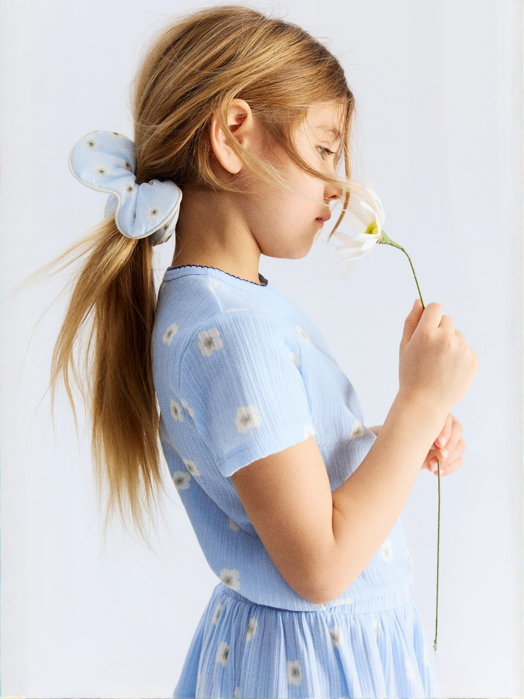 H&M Girls Patterned Cotton Scrunchie