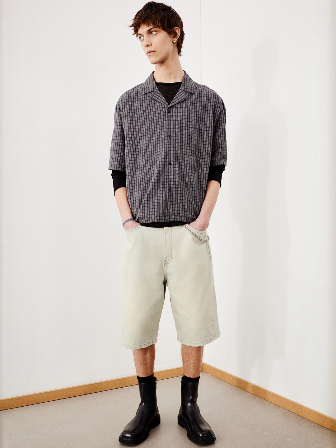 H&M Loose Fit Seersucker Resort Shirt