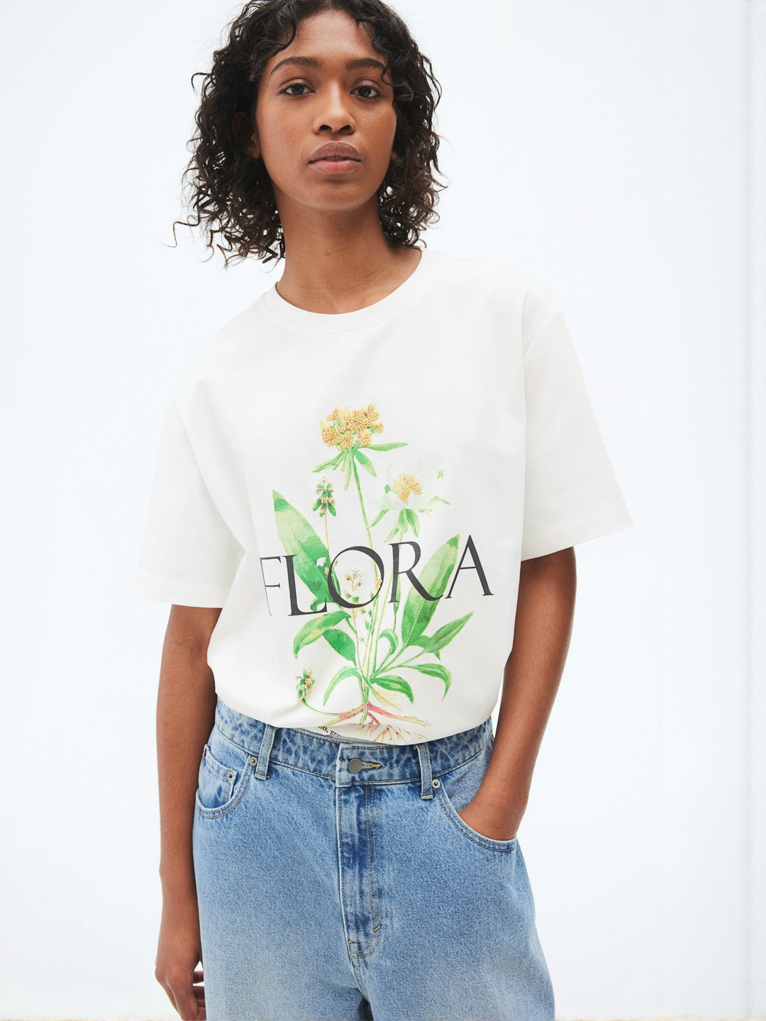 H&M Bead-Embellished Cotton Oversized T-shirt