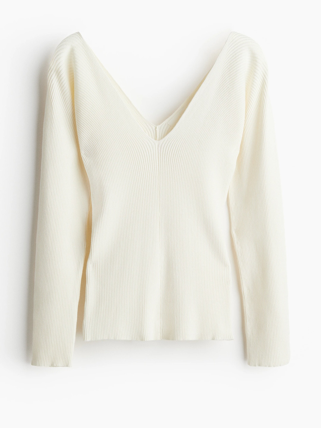 H&M Rib-Knit V-Neck Top