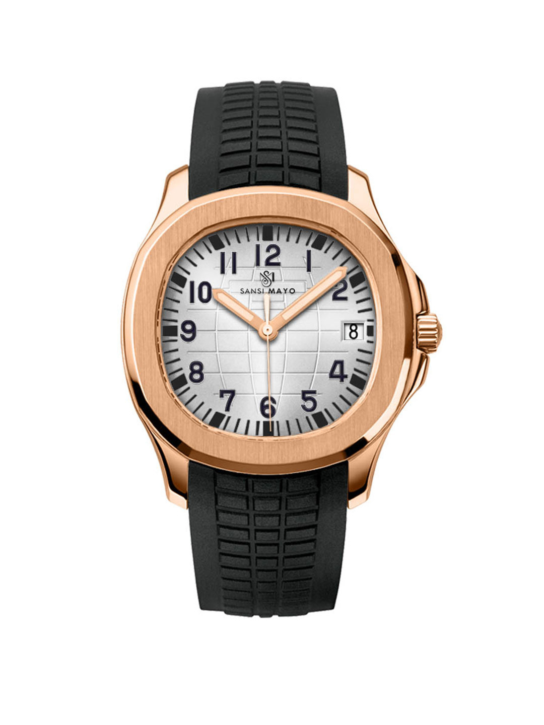 SANSIMAYO Alpha Men Analogue Watch SM-M-69-B-RG-W