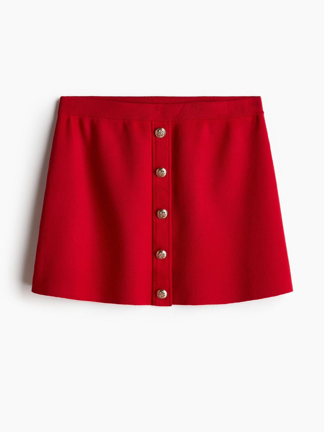 H&M Button-Front Fine-Knit Skirts