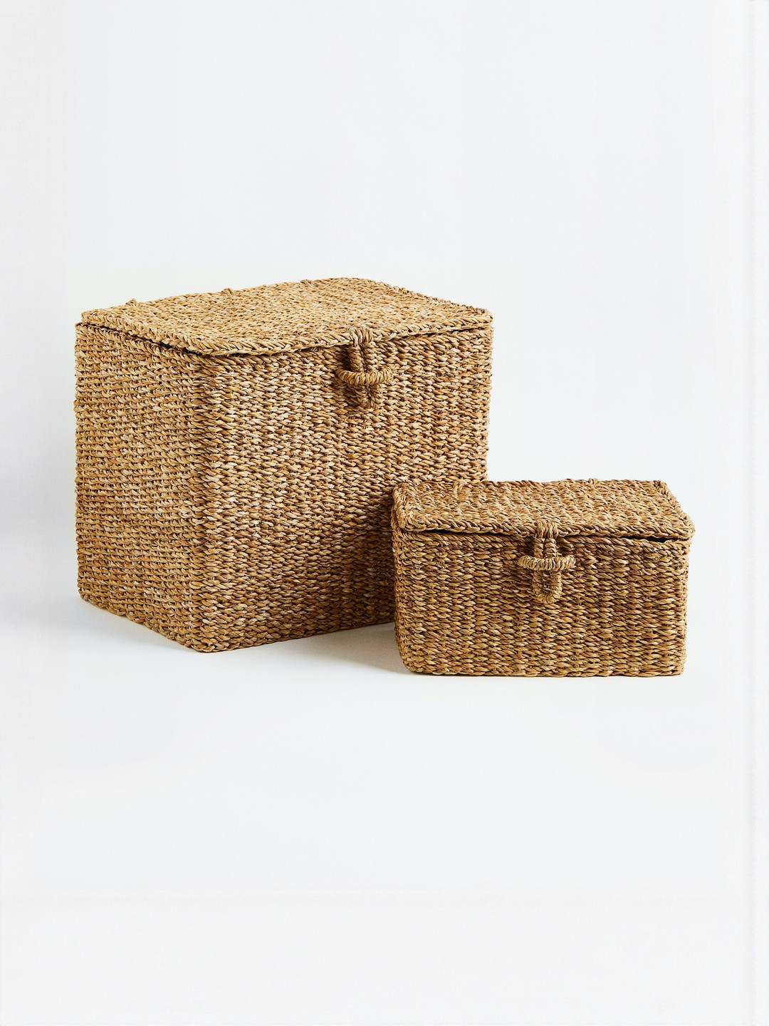 H&M Beige Lidded Storage Basket