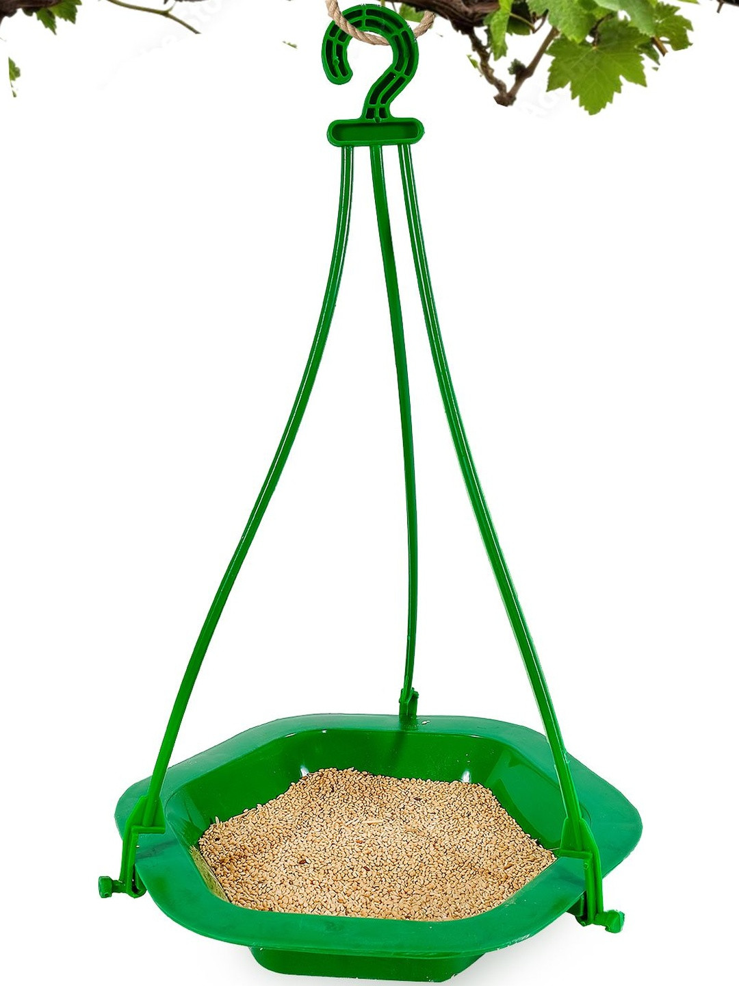 AMIJIVDAYA Green Colored Hanging Birds Feeding Bowl