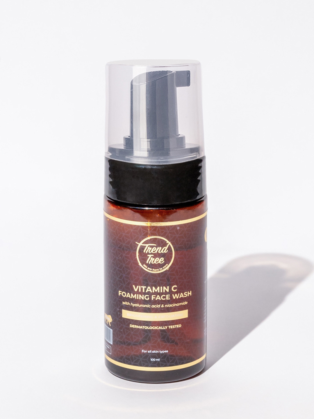 TRENDTREE Vitamin C Foaming Face Wash For Skin Brightening With Hyaluronic Acid - 100 ml