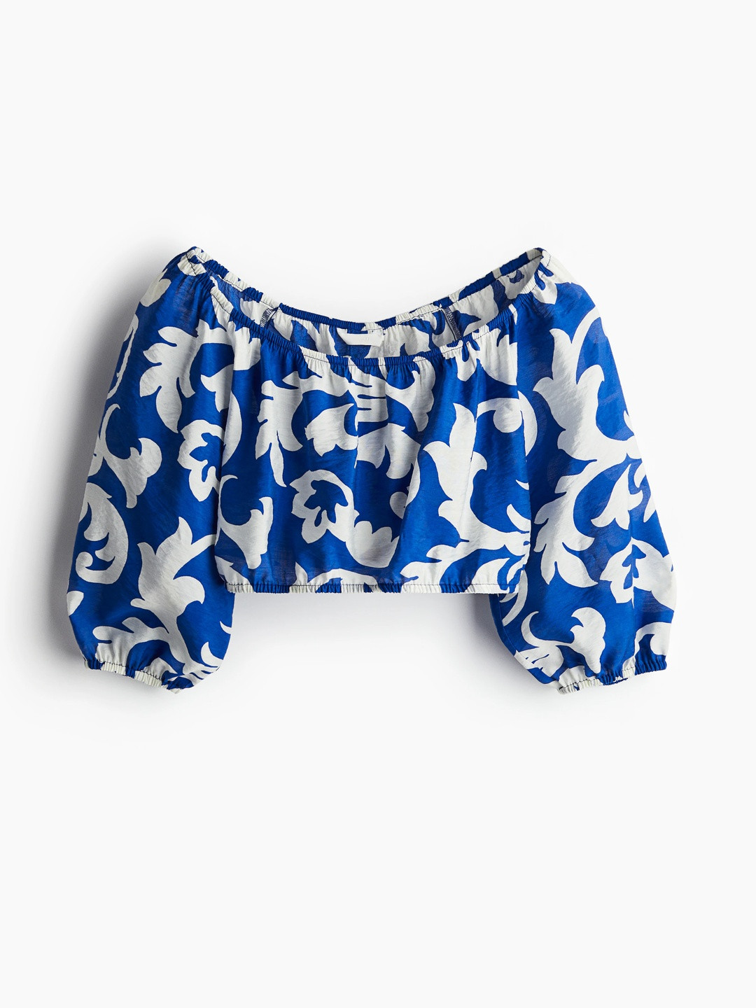 H&M Printed Cropped Blouse
