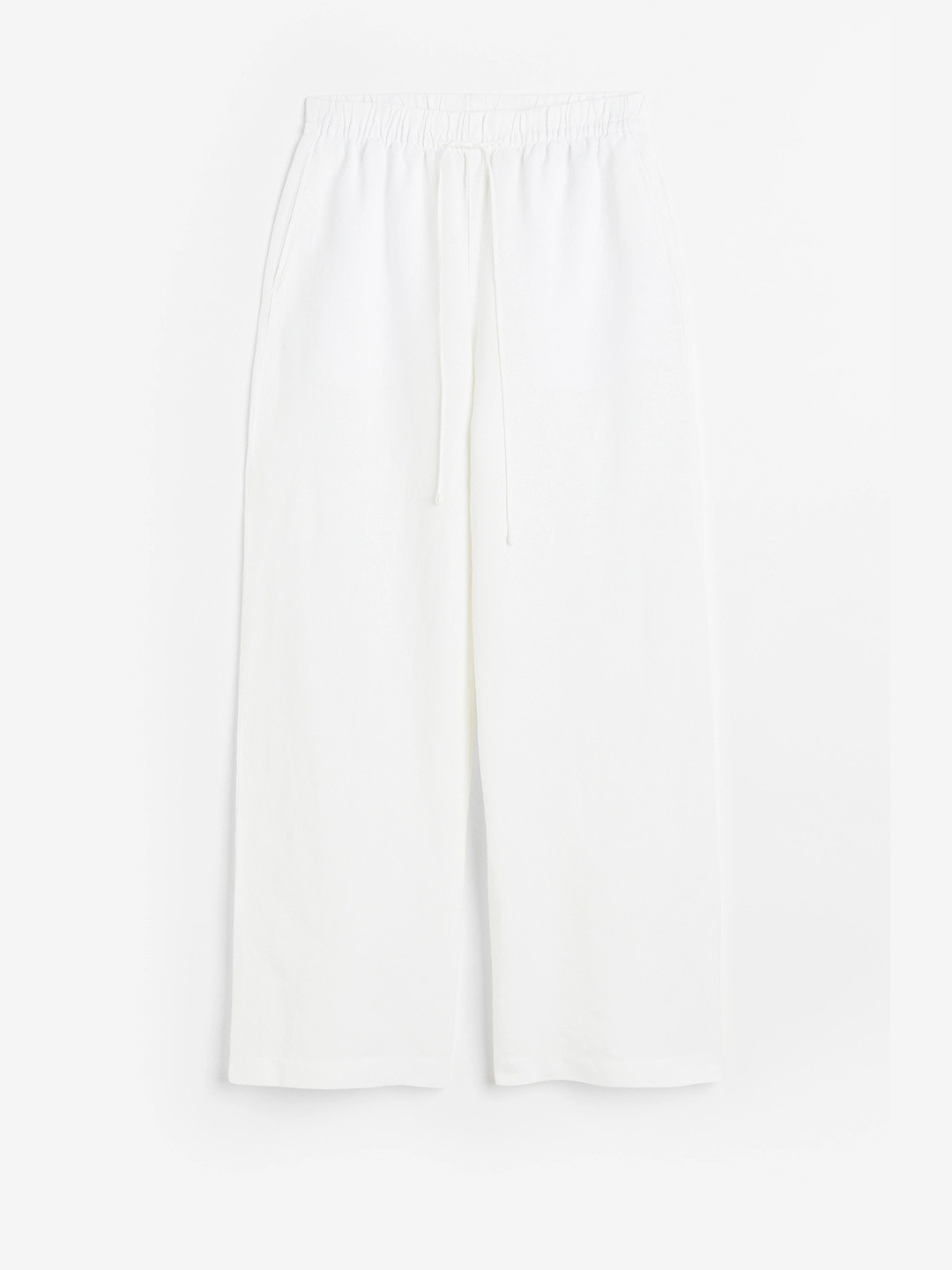 H&M Women Linen-Blend Pull-On Trousers