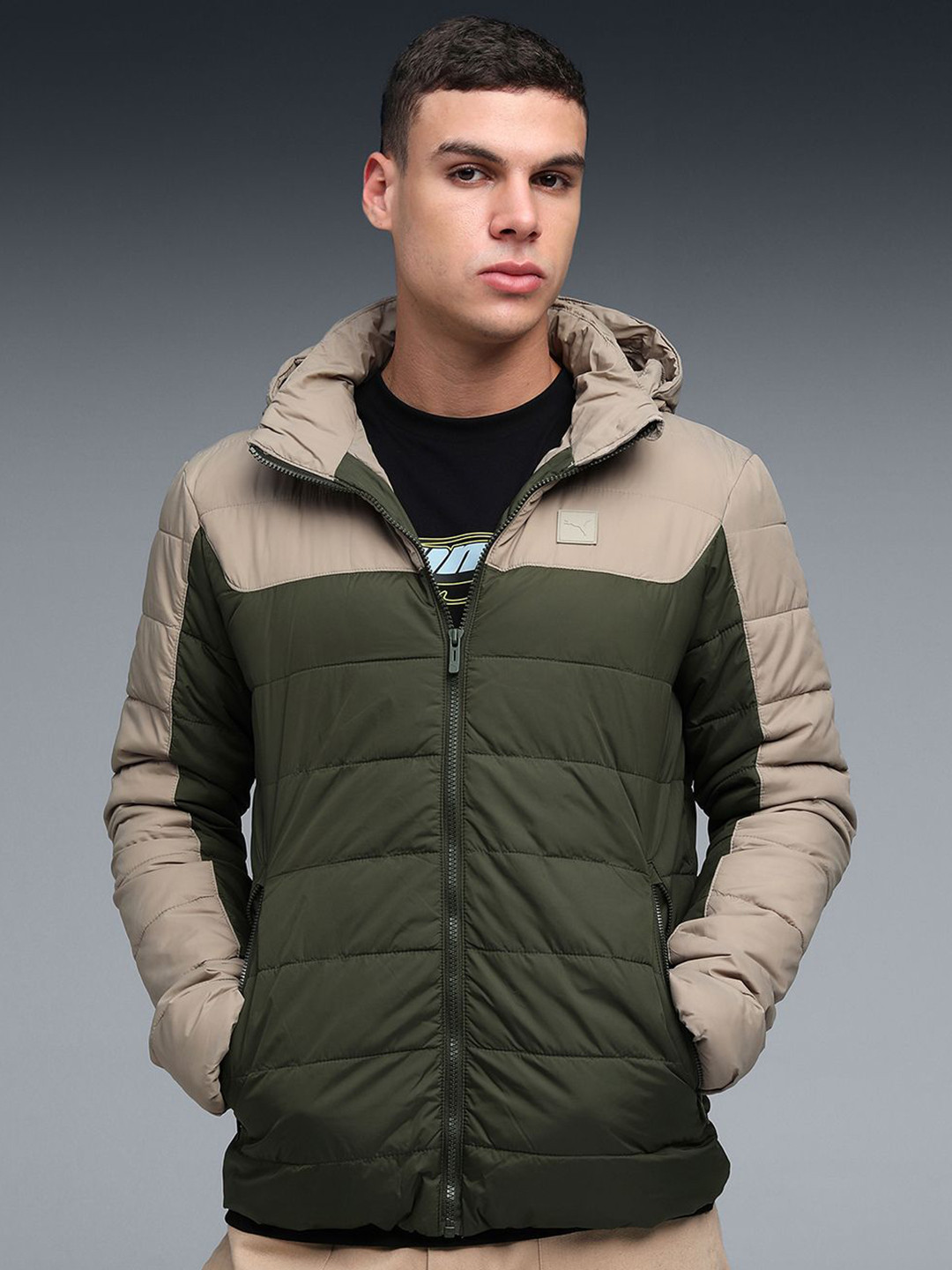 Puma Essentials Men Colorblock Insulated Padded Jacket