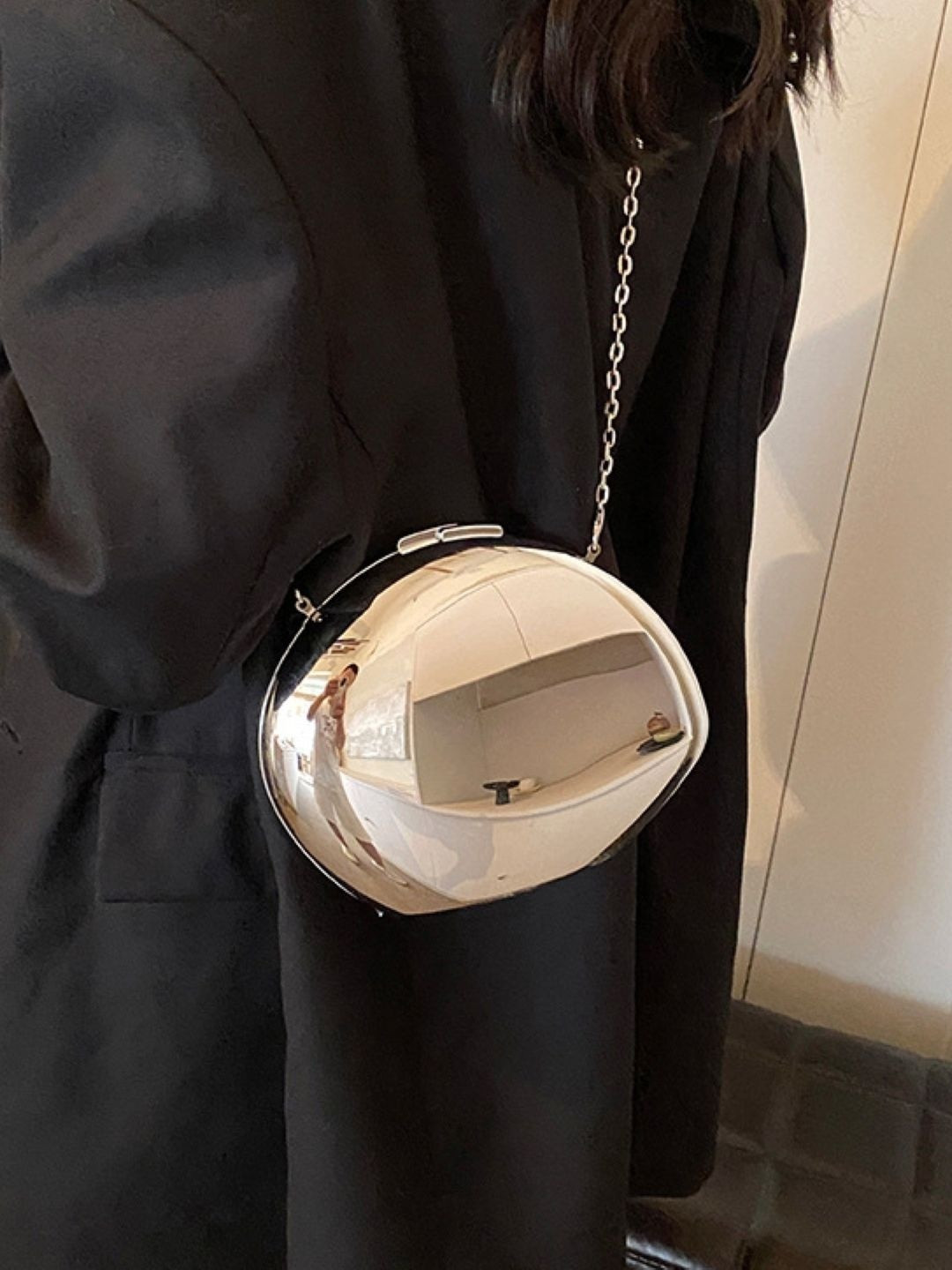 CORSICA Women Silver-Toned Polyester Swagger Sling Bag