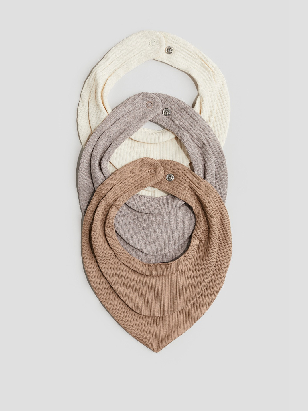 H&M Boys 3-Pack Ribbed Triangular Scarves
