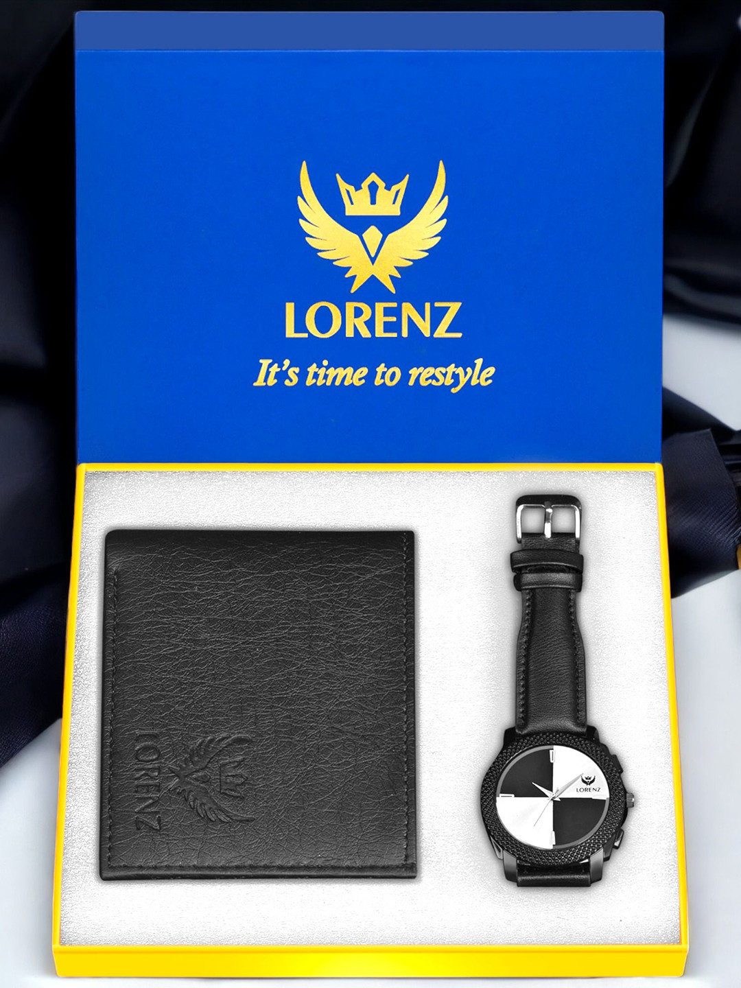 LORENZ Men Accessory Gift Set of Analog Watch & Hi-Quality Wallet
