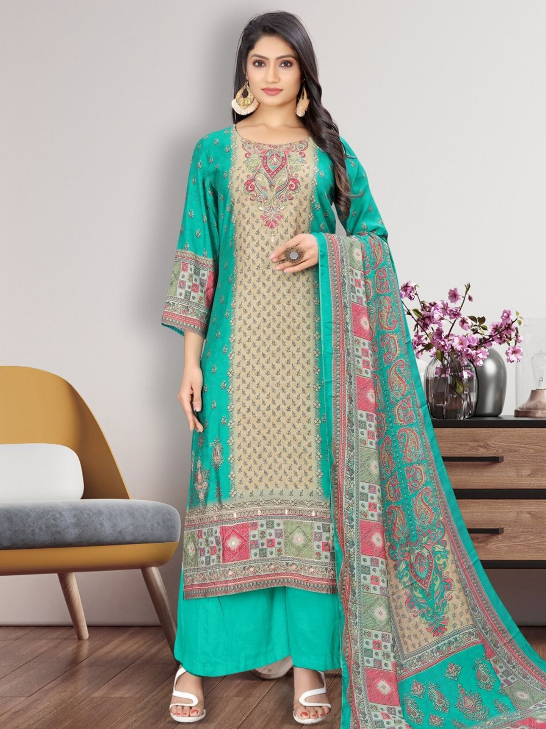 Stylee LIFESTYLE Digital Printed Unstitched Dress Material