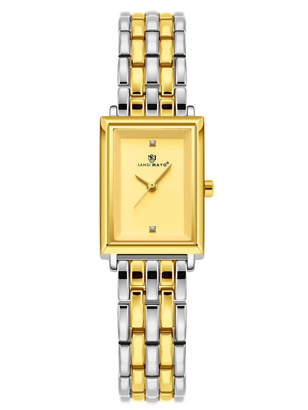 SANSIMAYO Ruxar Women Dial & Stainless Steel Straps Analogue Watch SM-L-208-TTSG-G-G