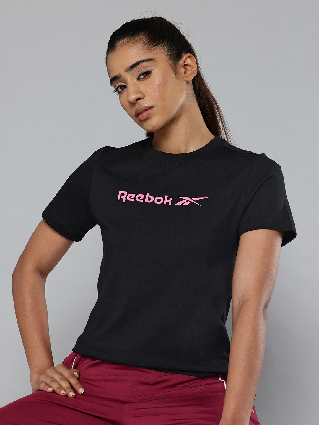 Reebok Typography Print Pure Cotton T-shirt