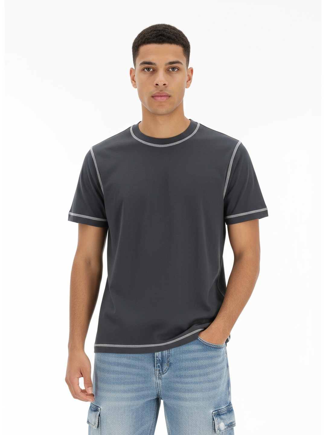 glitchez Contrast Stitch T-shirt