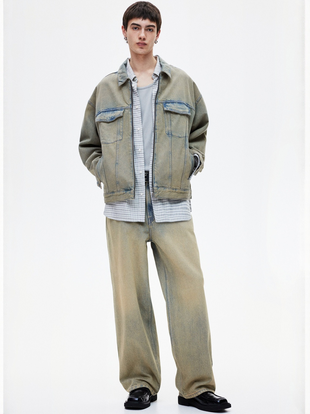 H&M Loose Fit Denim Worker Jacket