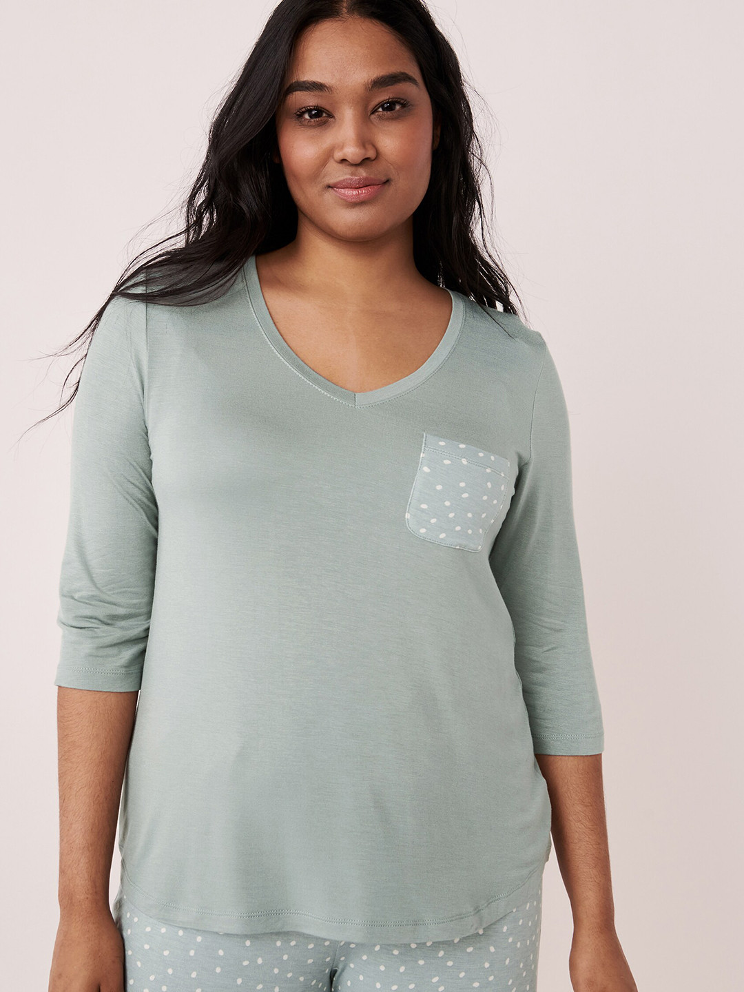 La Vie en Rose Women Blue Solid Lounge T-shirts