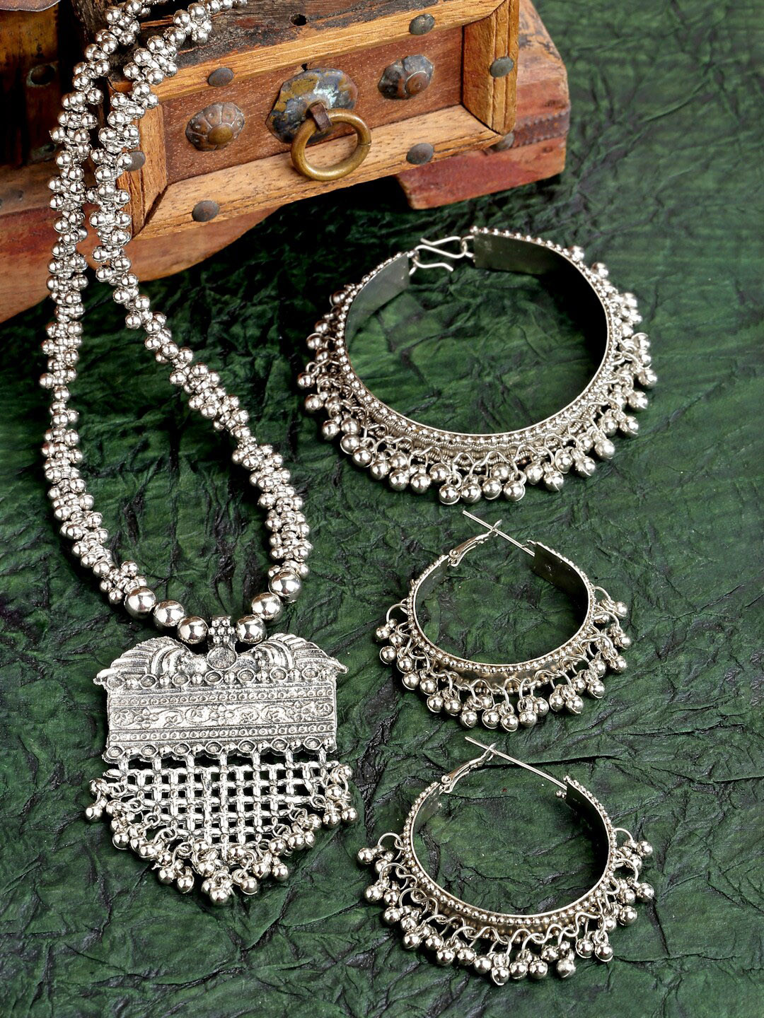 Arrabi Silver colored Silver-Plated Jewellery Set
