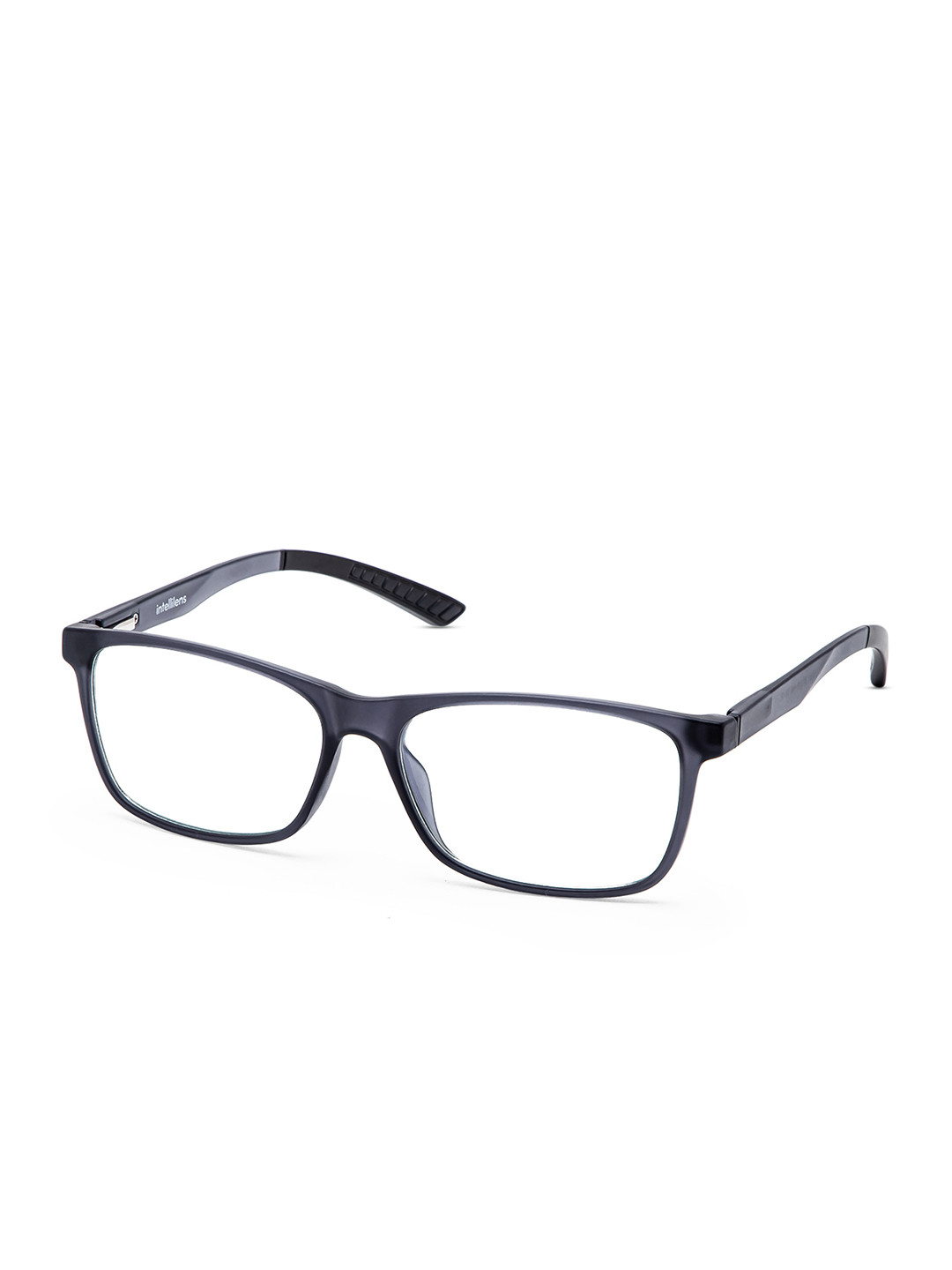 Intellilens Unisex Transparent & Grey Full Rim Square Frames 1000000060889