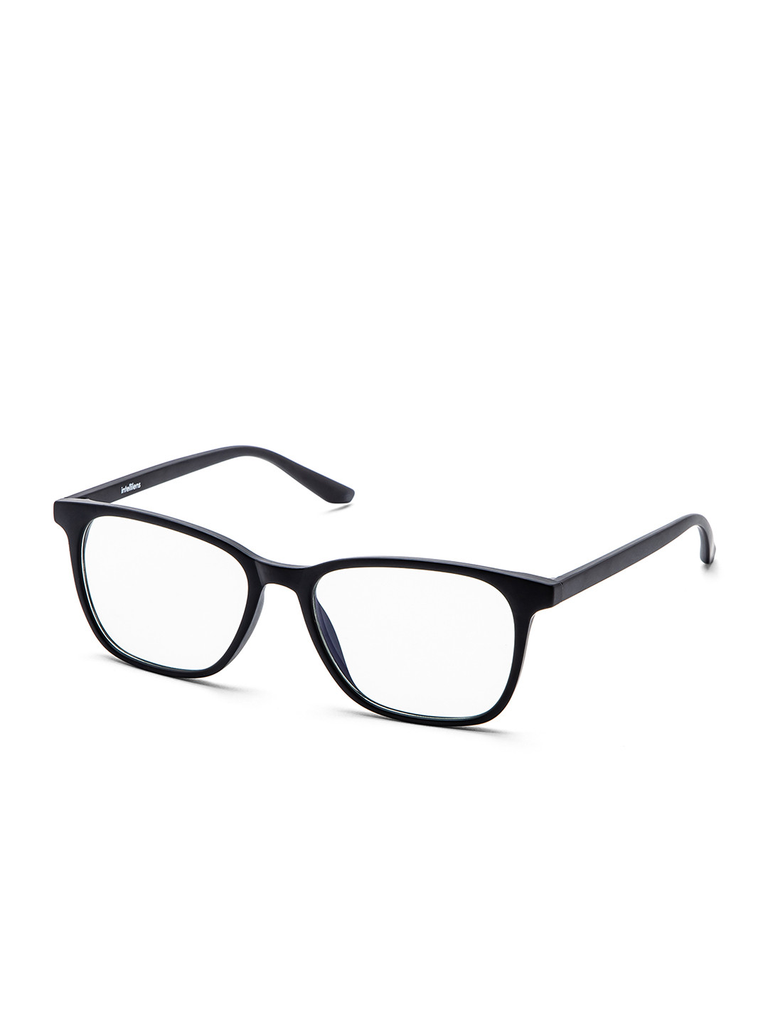 Intellilens Black Solid Polycarbonate Full Rim Square Frames