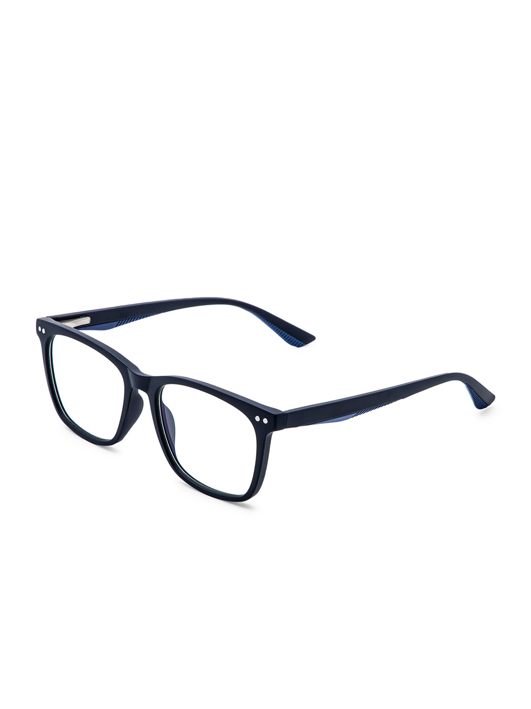 Intellilens Unisex Transparent & Black Full Rim Square Frame