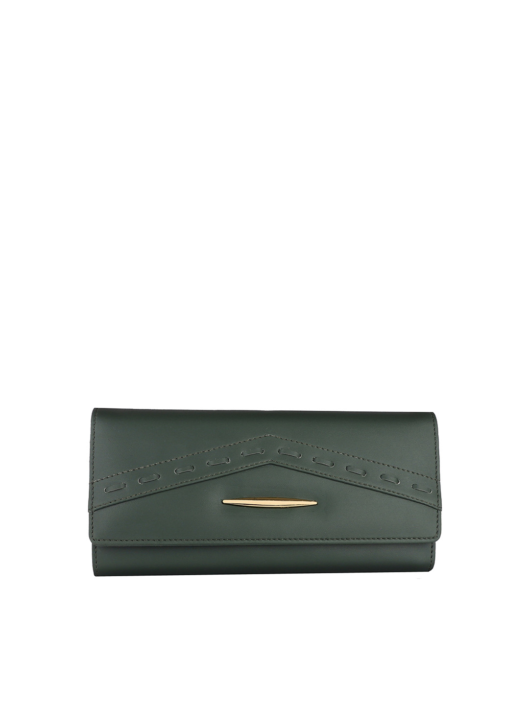 YESSBENZA Women Green Two Fold Wallet with Passport Holder