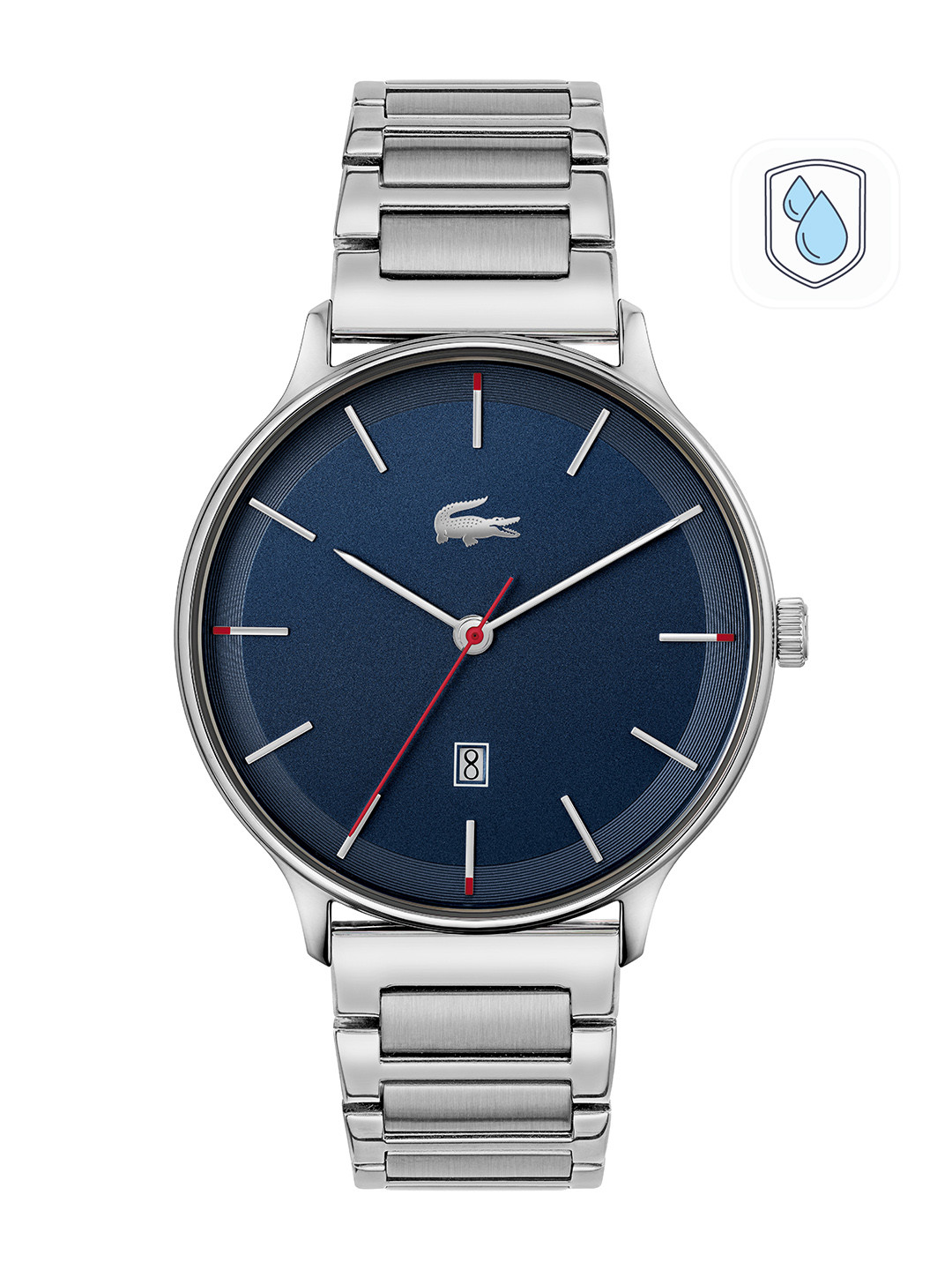 Lacoste Men L.Club Navy Blue Dial & Silver Toned Straps Analogue Watch 2011166