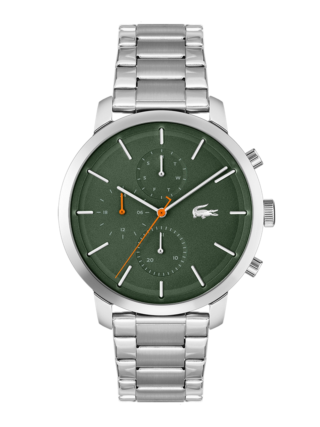 Buy Lacoste Men Replay Green Dial Silver Toned Bracelet Style Straps Analogue Watch 2011178 Watches for Men 20257270 Myntra