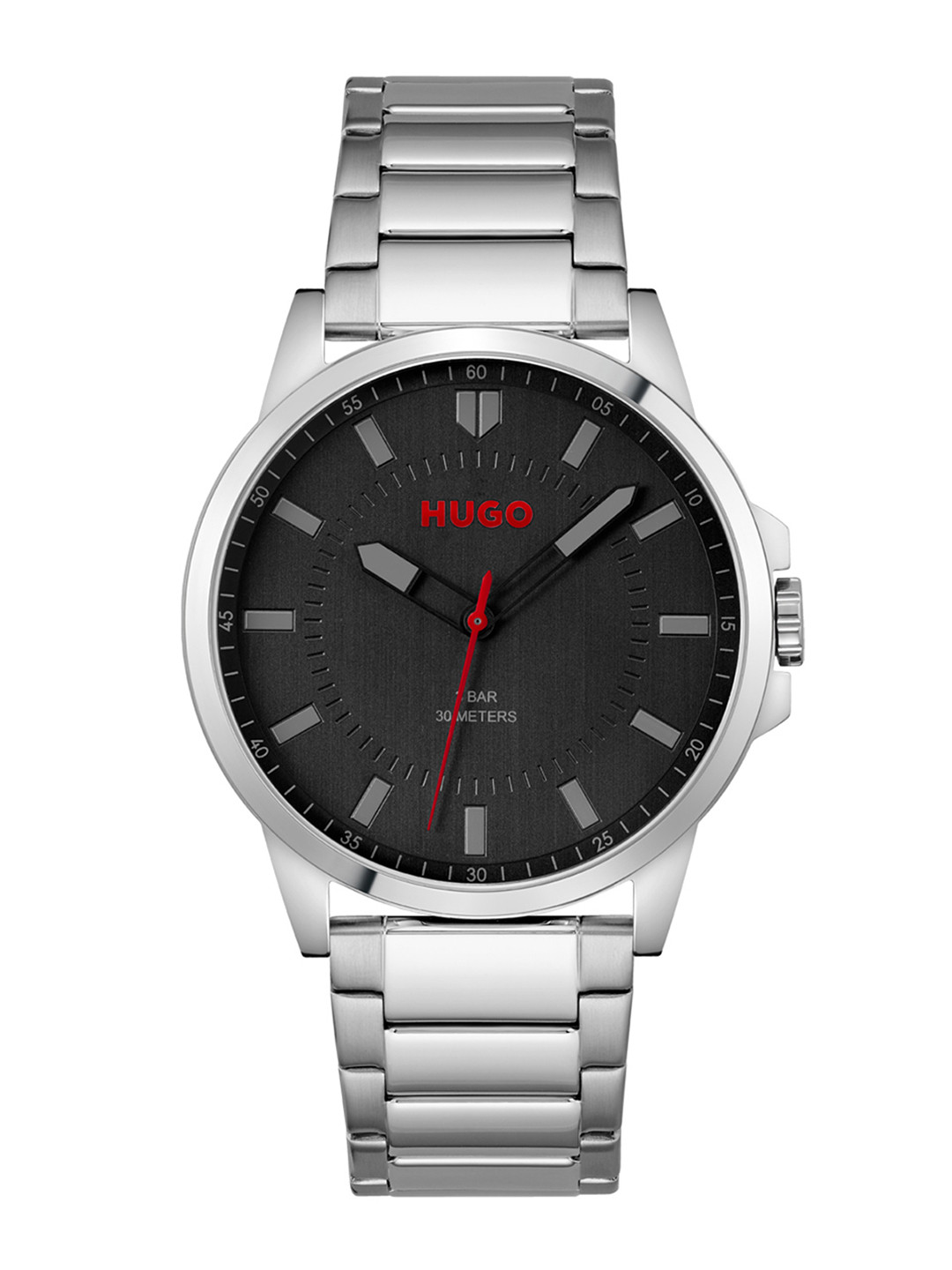 HUGO Men Black #First Bracelet Style Analogue Watch 1530246